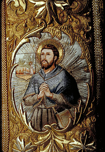 Face, pan gauche : saint François.