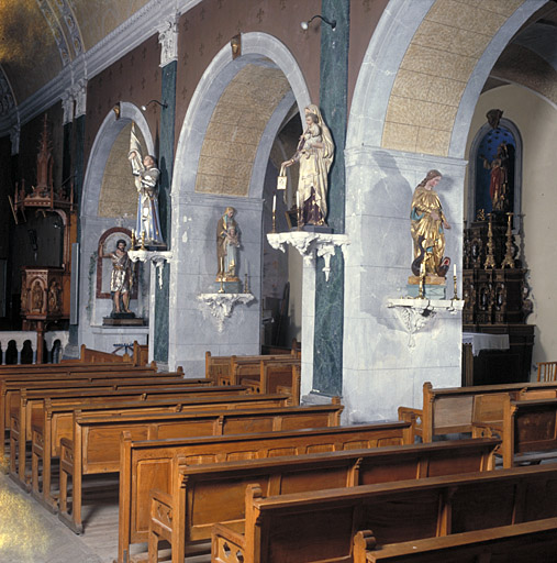 Eglise Saint Jean-Baptiste. Vue du collatéral nord..