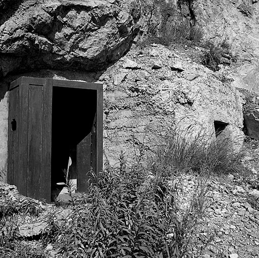 Groupe du col de l'Echelle. Ouvrage 654. Bloc 2 (guérite observatoire blindée). Vue extérieure.