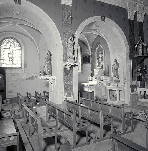 Eglise Saint-Jean-Baptiste. Nef. Côté gauche. Vue de volume vers le collatéral sud.