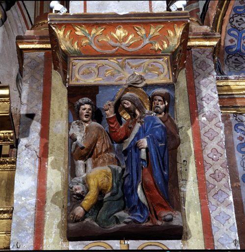 Jésus expulsant les marchands du temple.