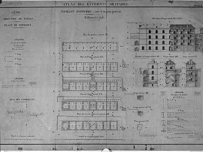 Place de Tournoux. Pavillon d'officiers, 1864.