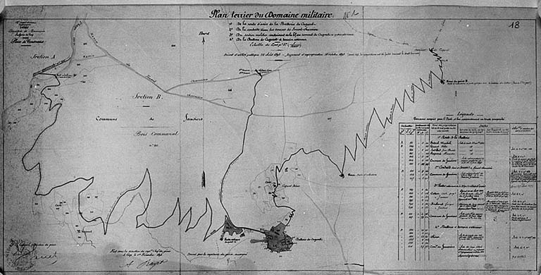 Plan terrier du domaine militaire.