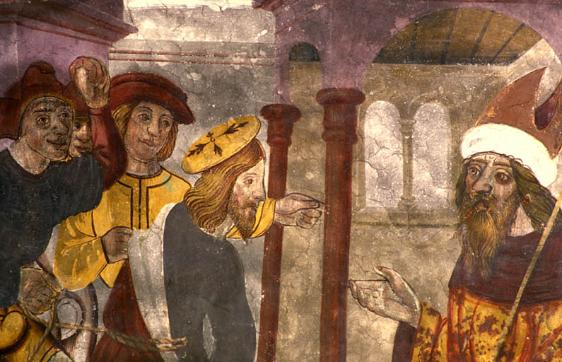 Mur sud. Jésus ramené devant Anne. Détail.