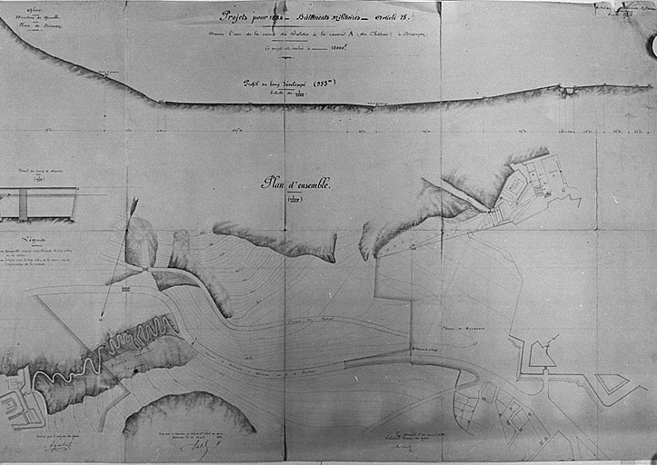 Projets pour 1884 : amener l'eau de la source des Salettes à la caserne A (du château) de Briançon.