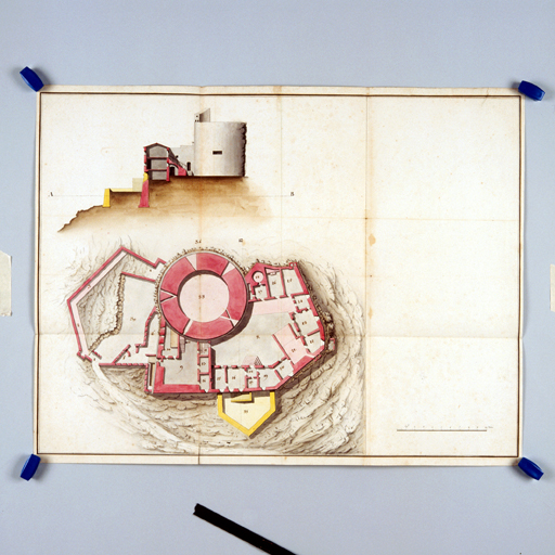 Plan du chateau de l'isle Porquerolles. [Etat des lieux]. 1810