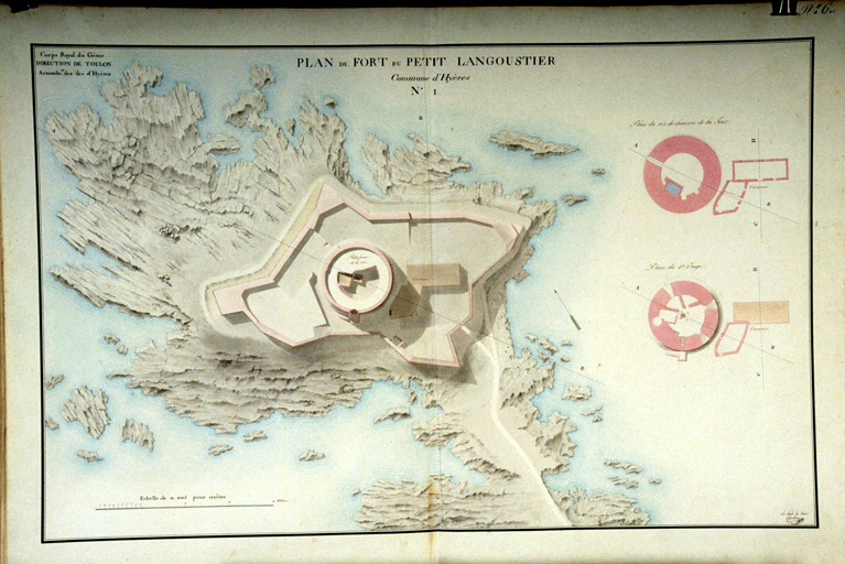 Plan du Fort du Petit Langoustier. 1818-1822.