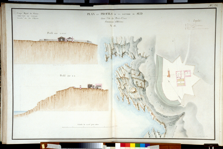 Plan et Profils de la Batterie du Sud. 1818-1822