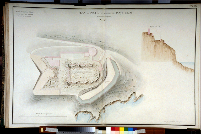 Plan et Profil du château de Port Cros. 1818-1822