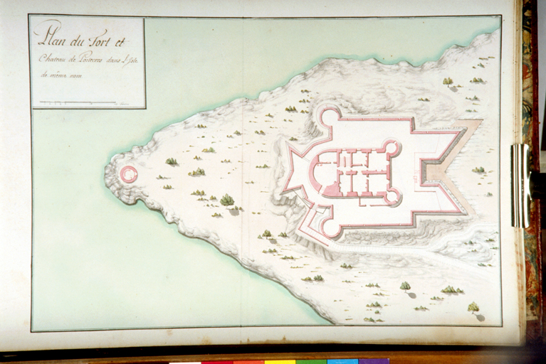 Plan du fort et château de Portecros dans l'Isle du même nom. 1719