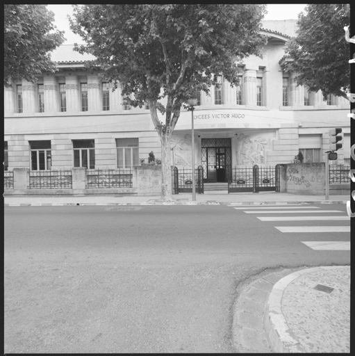 Bâtiment A, élévation antérieure ouest, ensemble de la partie centrale.