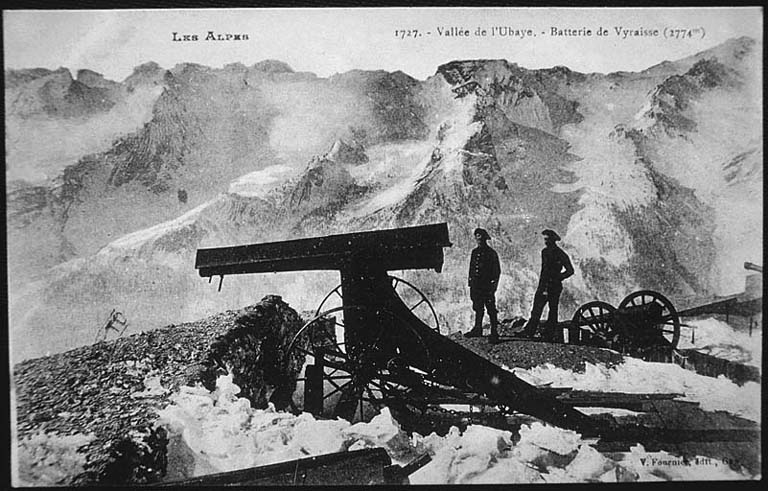 Les Alpes. Vallée de l'Ubaye. Batterie de Viraysse. (entre 1903 et 1922)