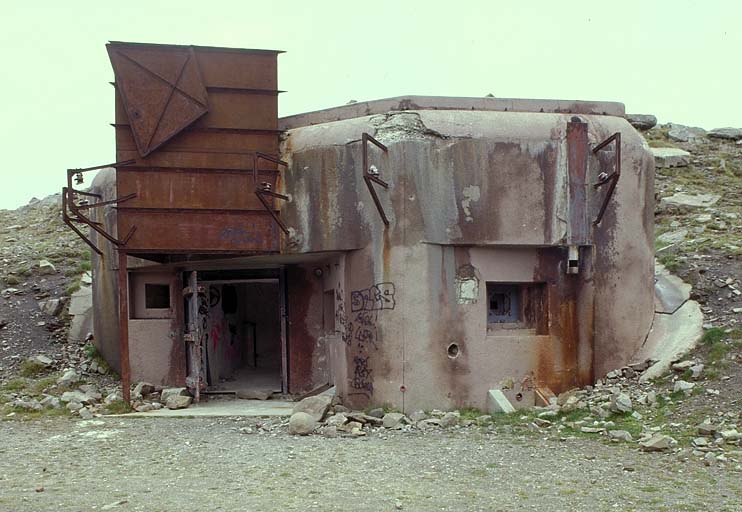 Ouvrage de la Moutière, bloc 1. ; Bloc 1, élévation antérieure.