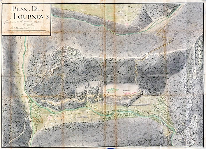 Plan de Tournous. Feuille 1 le 15 décembre 1694.