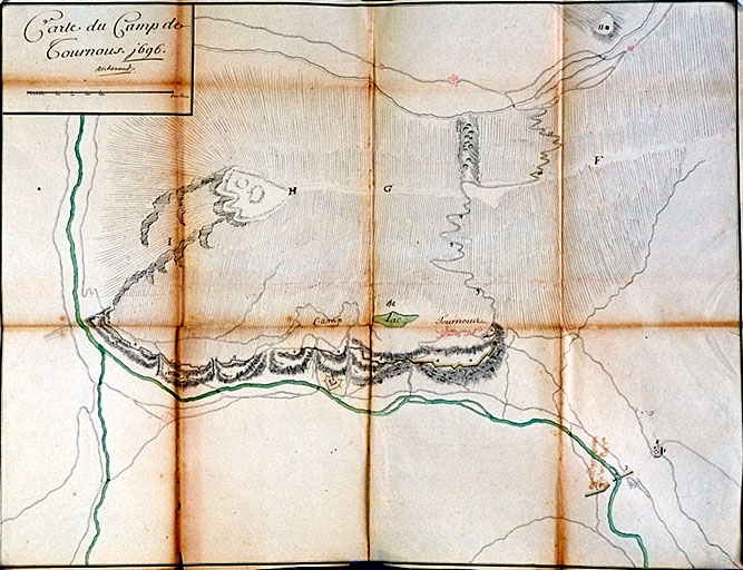 Carte du camp de Tournoux, 1696. ; Carte du camp de Tournoux. 1696