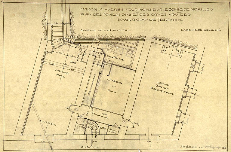 Plan des caves.