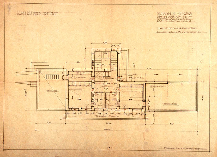 Plan du premier étage.