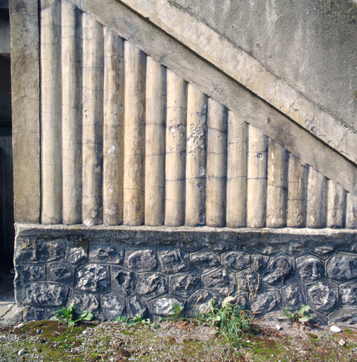 Mur nord, l'escalier, détail.