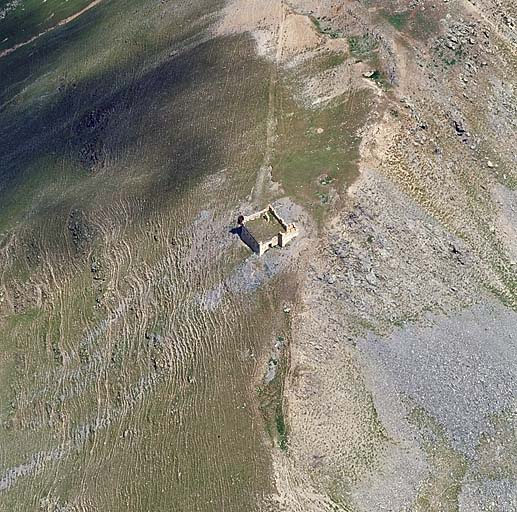 Blockhaus 3, vue aérienne prise du sud-ouest.