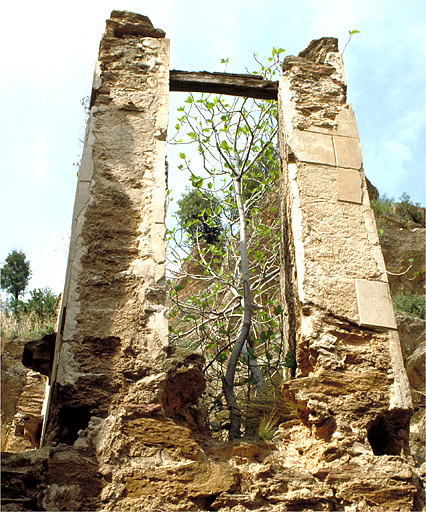 Temple de jardin dit temple d'Hercule. Détail maçonnerie et parement.