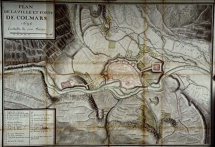 Plan de la ville et forts de Colmars.