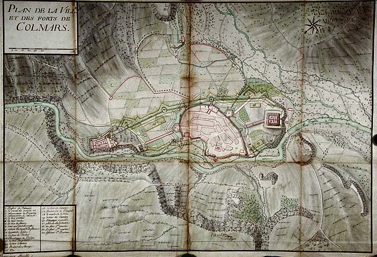 Plan de la ville et forts de Colmars.