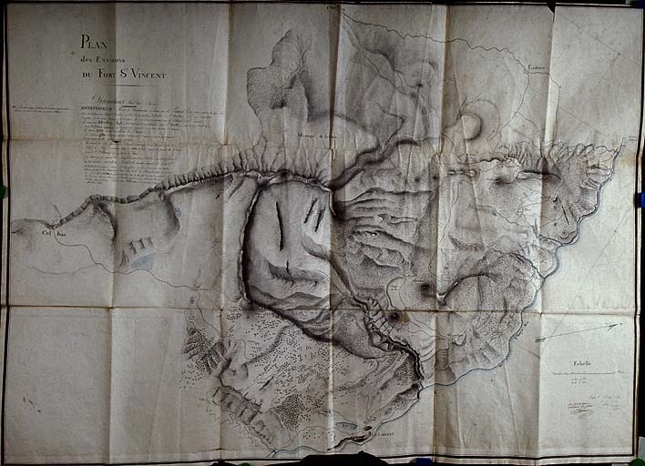 Plan des environs du fort St Vincent.