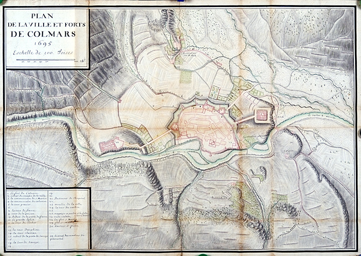 Plan de la ville et forts de Colmars. 1695