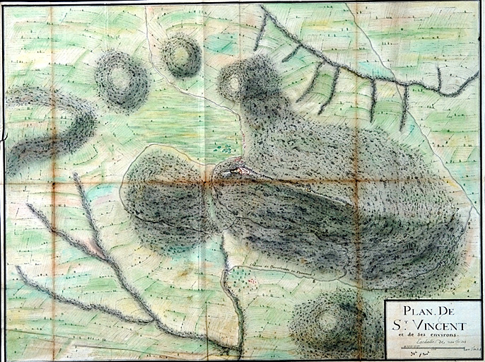 Plan de St-Vincent et de ses environs. 1693.