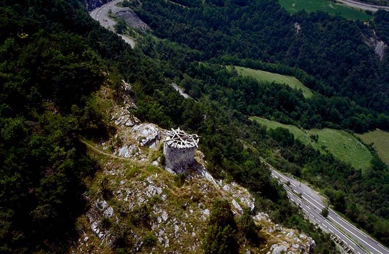 Vue aérienne prise de l'est.