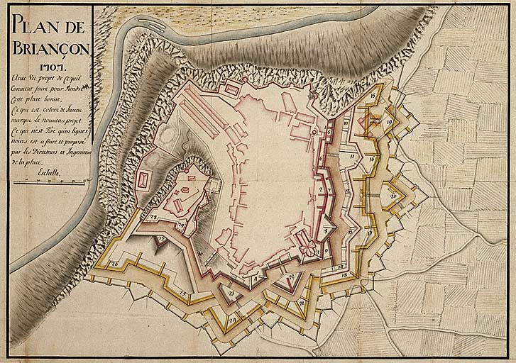 Plan de Briançon, 1707.