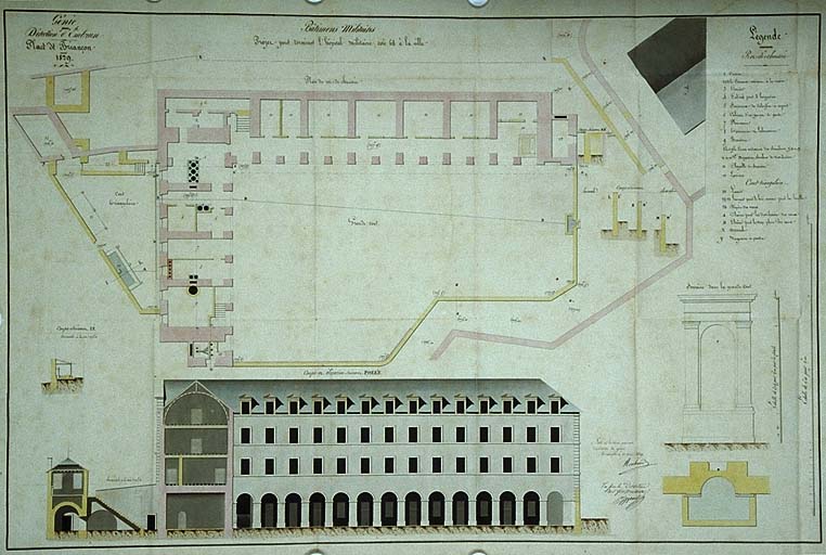 Projet pour terminer l'hôpital militaire. 1829.