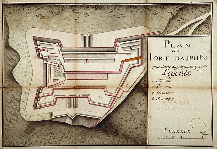 Plan du fort Dauphin, pour servir au projet de 1741.