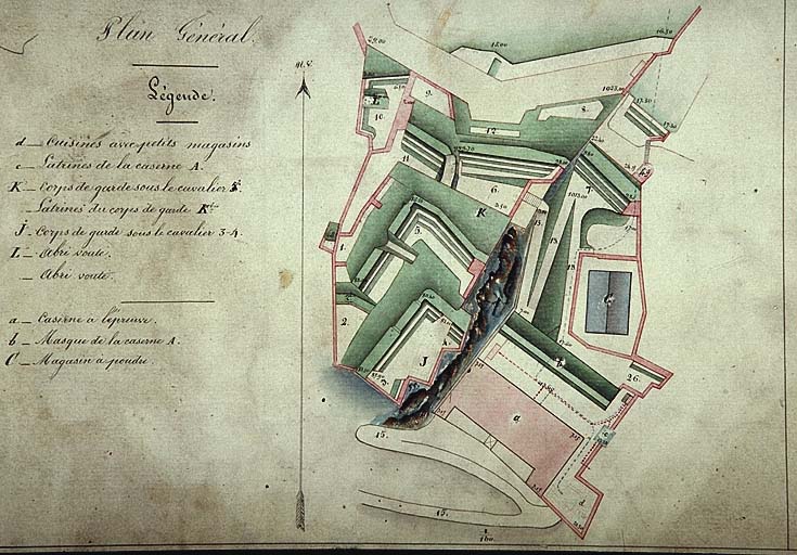 Plan général [du château de Briançon], 19e siècle.