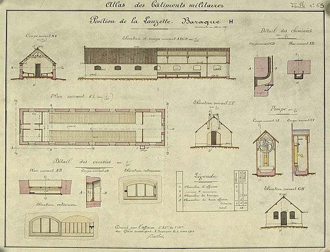 Position de la Lauzette. Baraque H, 1901.