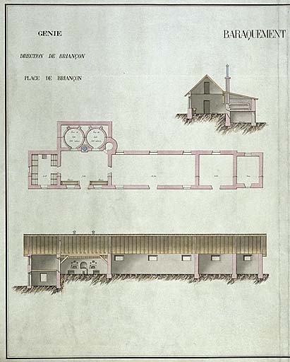 Baraquement de la Seyte (détail).
