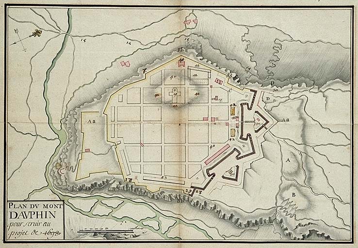 Plan de Mont-Dauphin pour servir au projet de 1698.