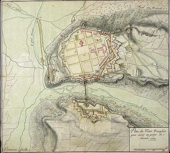 Plan du Mont-Dauphin pour servir au projet de l'année 1700.