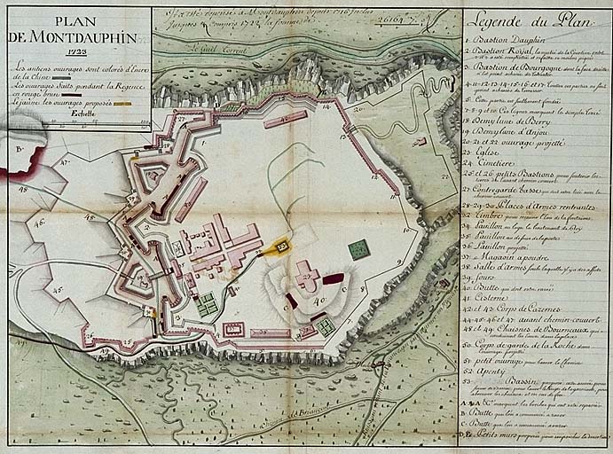 Plan de Montdauphin, 1723. ; Plan de Montdauphin, 1723