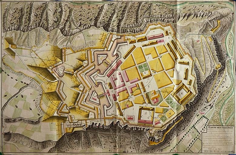 Plan de Montdauphin, 1748. ; Plan de Montdauphin, 1748.