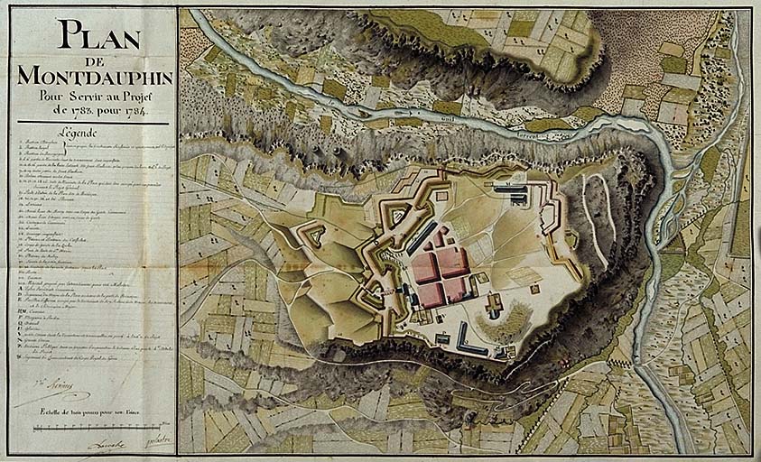 Plan de Montdauphin pour servir au projet de 1783 pour 1784. 1783.