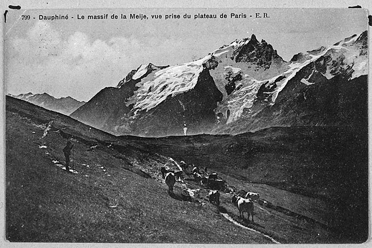 Dauphiné. Le massif de la Meije, vue prise du plateau de Paris.