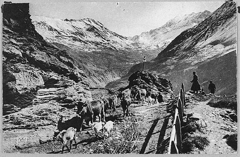[La route à l'entrée du Chazelet] ; [La route à l'entrée du Chazelet.]