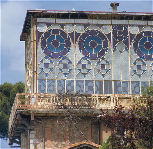 Kiosque vitré. Détail.