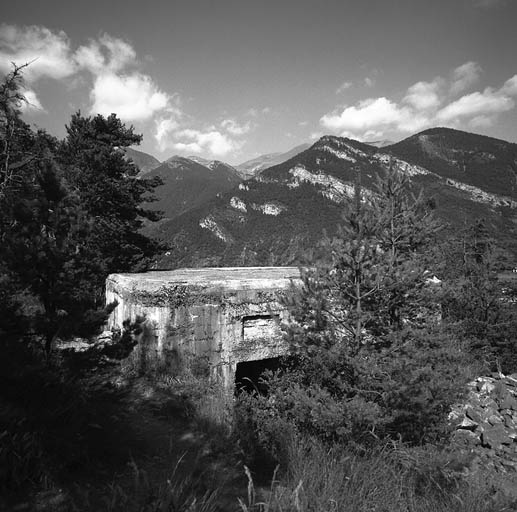 Casemate de la Petite Têtière (Valdeblore). Façade arrière.