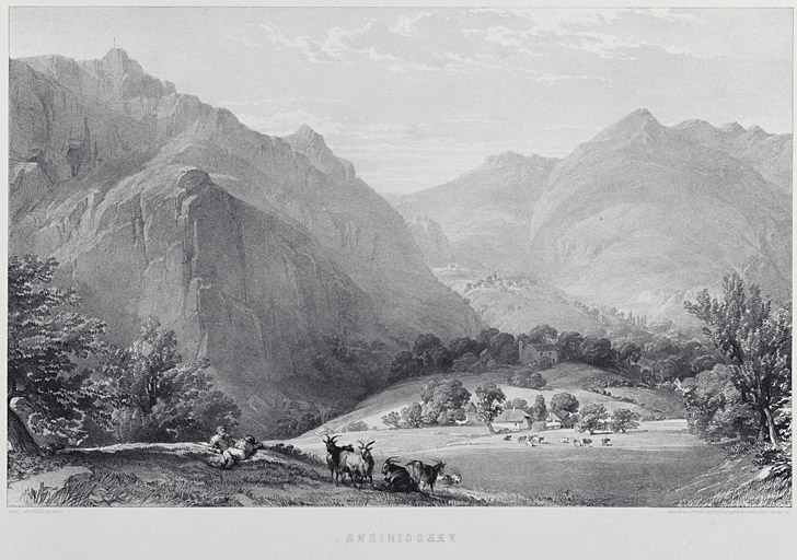 Freissinière. La ville autour de l'église et les Hodouls.