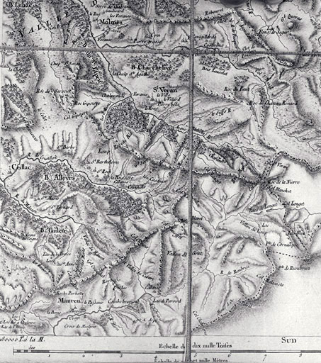 Carte de France dite carte de Cassini, feuille 17 : la commune de Ceillac.