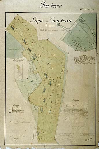Plan terrier. Ligne du Gondran. 1895