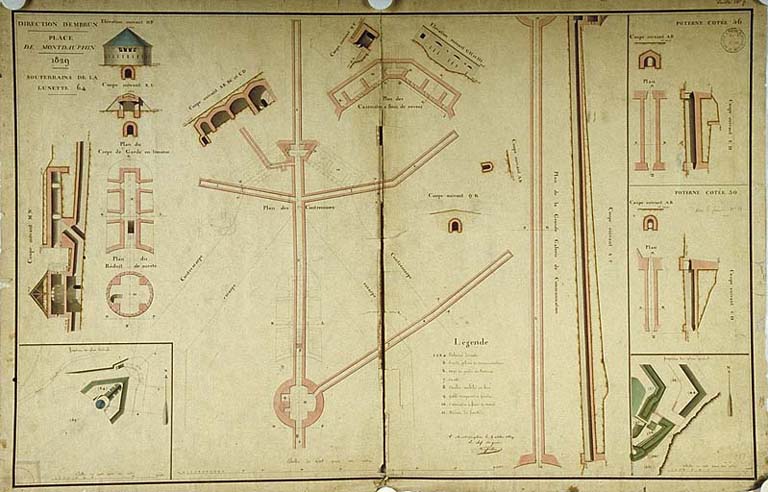 Génie. Direction d'Embrun. Place de Montdauphin. Souterrain de la lunette 64.