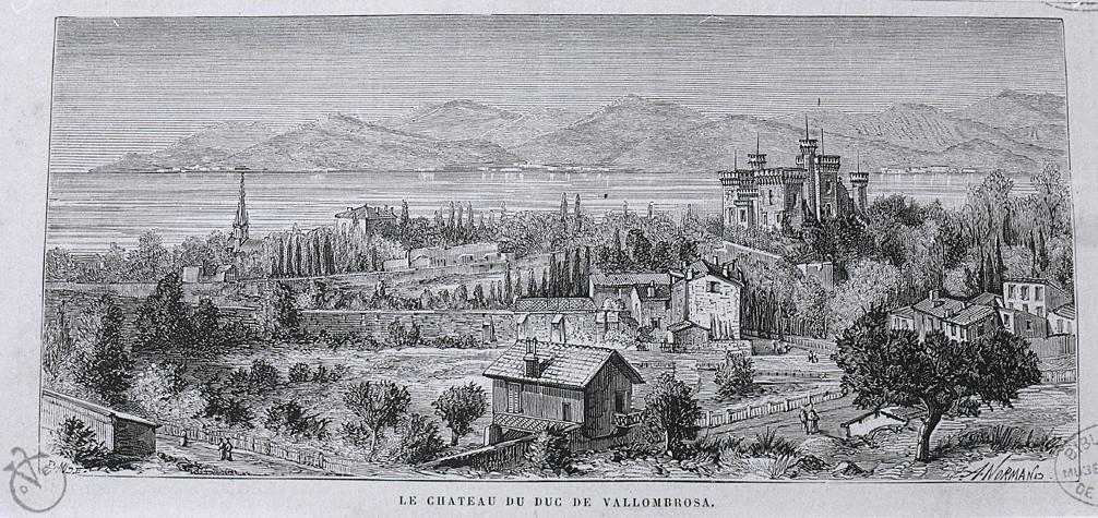 Le château du duc de Vallombrosa, [entre 1861 et 1893].